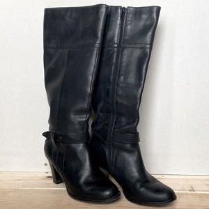 Denver Hayes Black, Lined Genuine Leather Boots